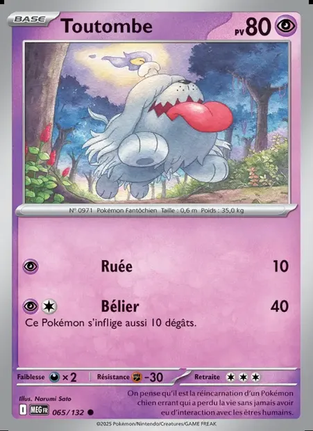 Toutombe, carte Pokémon MEG 065 — extension Méga-Évolution