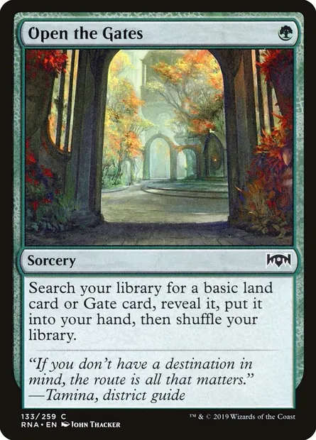 Open the Gates, Magic card RNA 133 — Ravnica Allegiance set