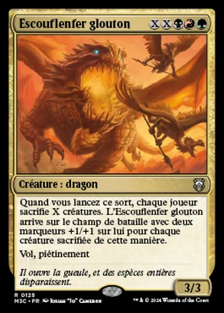 Escouflenfer glouton, carte Magic M3C 125 — extension Modern Horizons 3 Commander