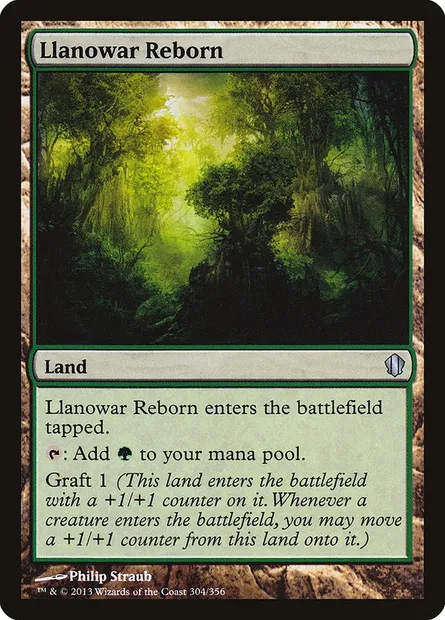 Llanowar Reborn, Magic card C13 304 — Commander 2013 set