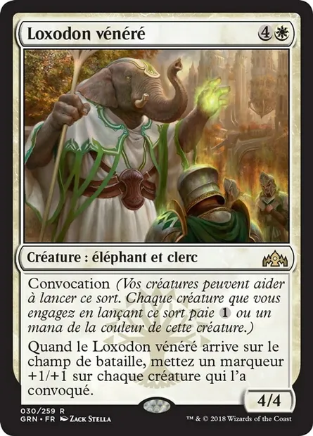 Loxodon vénéré, carte Magic GRN 30 — extension Les Guildes de Ravnica