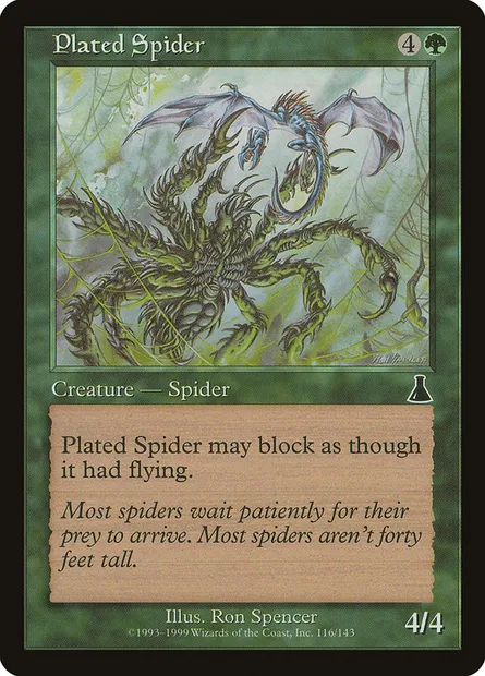 Araignée à Plaques, carte Magic UDS 116 — extension Destinée d'Urza