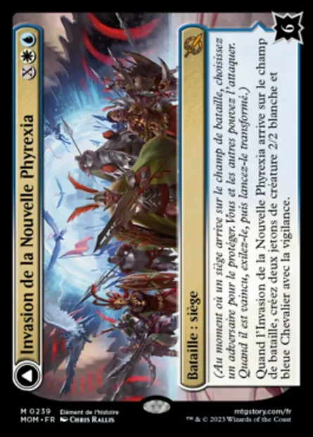 Invasion de la Nouvelle Phyrexia // Téfeiri Akosa de Zhalfir, carte Magic MOM 239 — extension L'invasion des machines