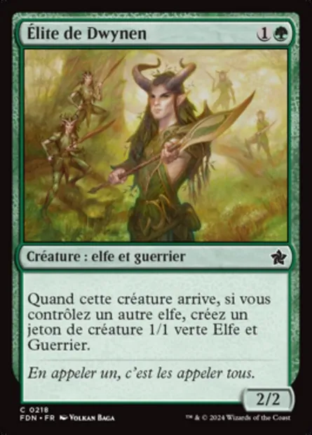 Élite de Dwynen, carte Magic FDN 218 — extension Foundations