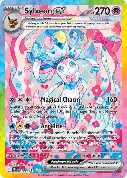 Sylveon ex, Pokémon card PRE 156 — Prismatic Evolutions set