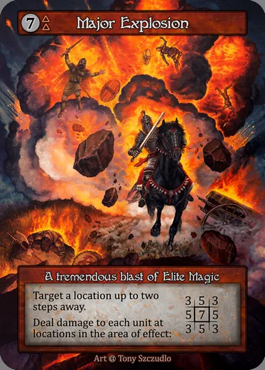 Major Explosion, Sorcery card ALP 236 — Alpha set