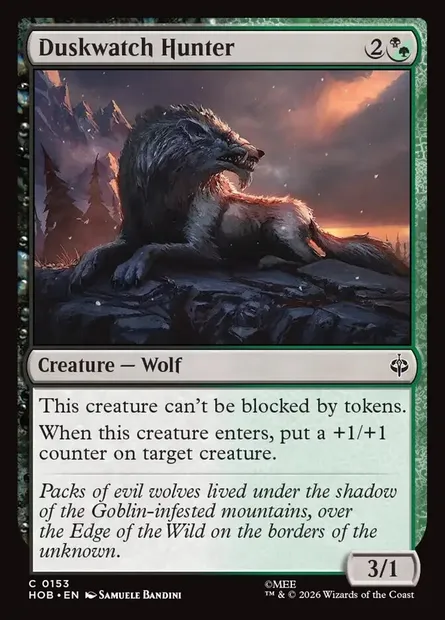 Duskwatch Hunter, Magic card HOB 153 — The Hobbit set