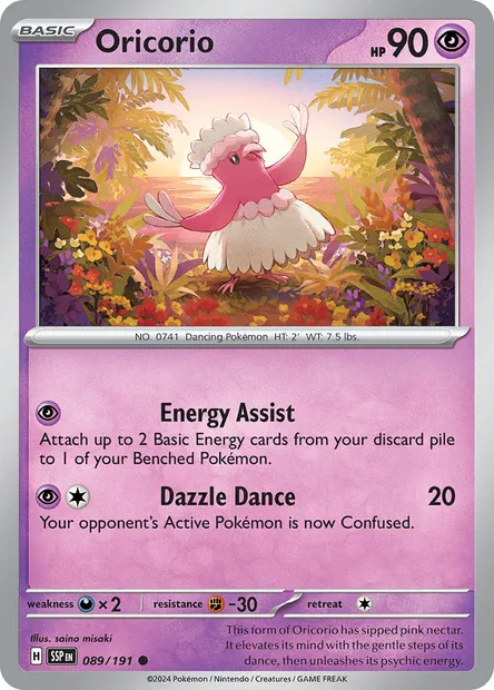 Oricorio, Pokémon card SSP 089 — Surging Sparks set