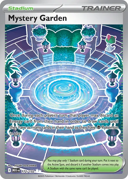 Mystery Garden, Pokémon card MEG 172 — Mega Evolution set