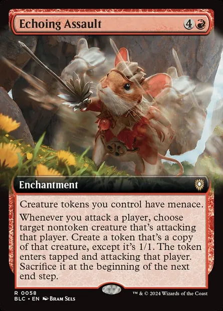 Echoing Assault, Magic card BLC 58 — Bloomburrow Commander set