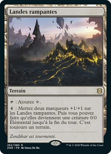 Landes rampantes, carte Magic ZNR 262 — extension Renaissance de Zendikar