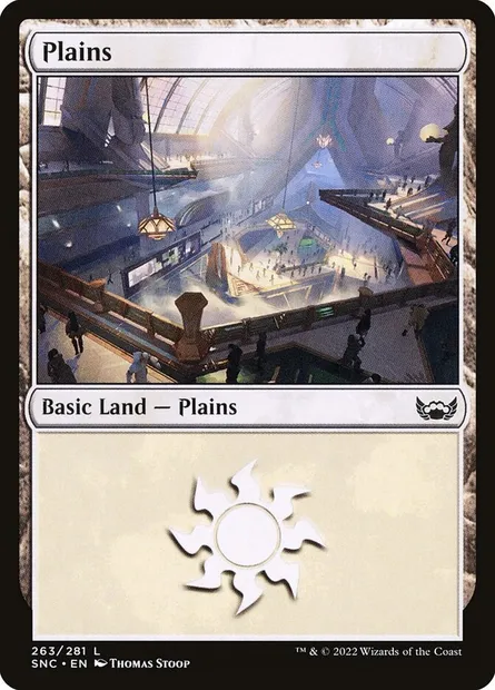 Plains, Magic card SNC 263 — Streets of New Capenna set
