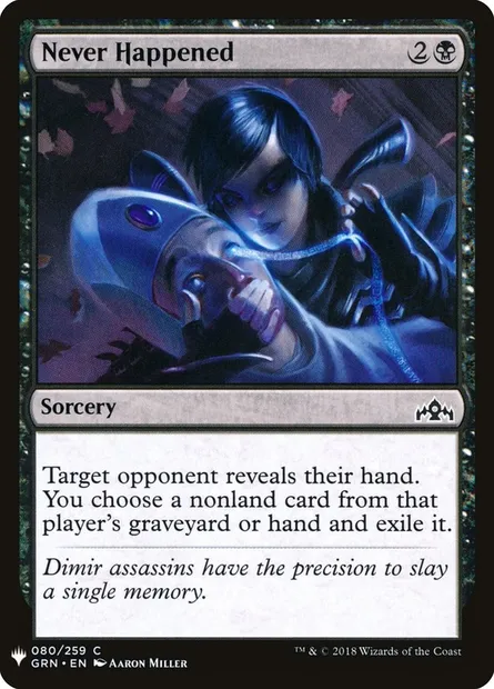 Ça n'est jamais arrivé, carte Magic PLST GRN-80 — extension The List