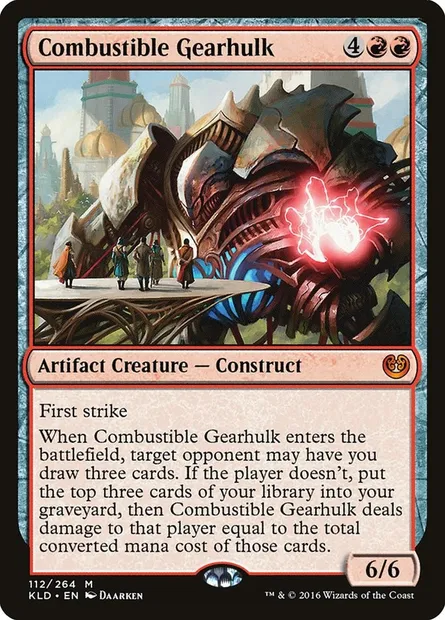 Combustible Gearhulk, Magic card KLD 112 — Kaladesh set