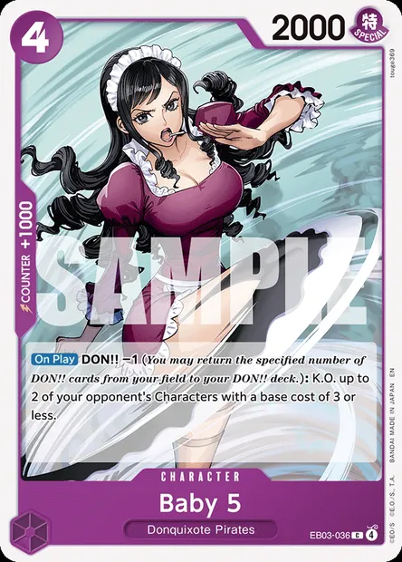 Baby 5, One Piece card EB03-036 — ONE PIECE HEROINES EDITION set