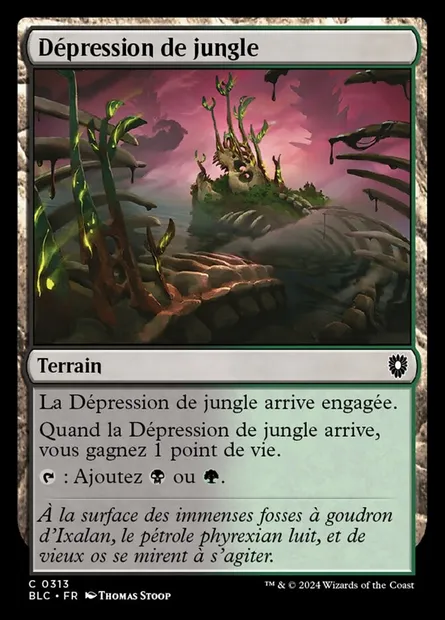 Dépression de jungle, carte Magic BLC 313 — extension Bloomburrow Commander