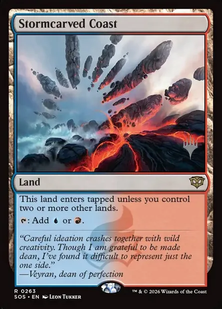 Stormcarved Coast, Magic card PSOS 263p — Secrets of Strixhaven Promos set