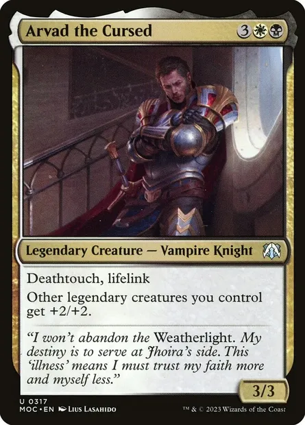 Arvad the Cursed, Magic card MOC 317 — March of the Machine Commander set