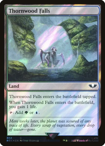 Thornwood Falls, Magic card 40K 302★ — Warhammer 40,000 Commander set