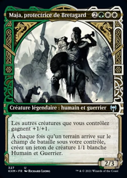 Maja, protectrice de Bretagard, carte Magic KHM 327 — extension Kaldheim