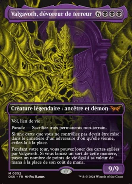 Valgavoth, dévoreur de terreur, carte Magic DSK 352 — extension Duskmourn: House of Horror