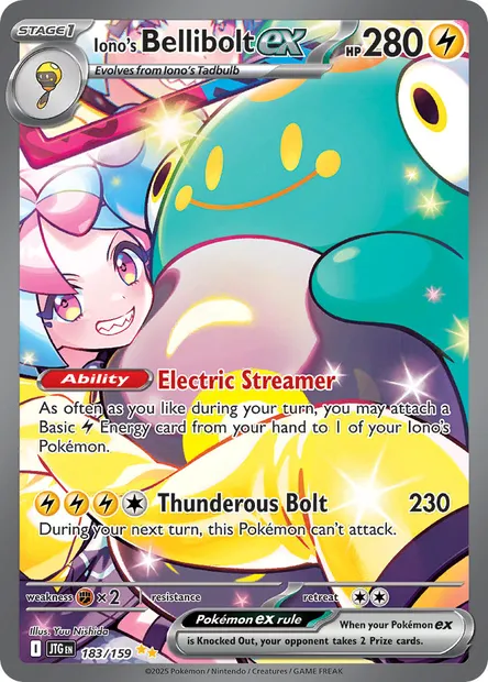 Iono's Bellibolt ex, Pokémon card JTG 183 — Journey Together set