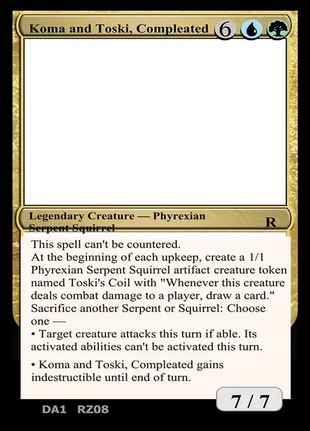 Koma and Toski, Compleated, carte Magic UNK RZ08b — extension Unknown Event
