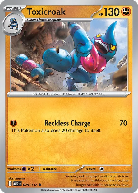 Toxicroak, Pokémon card MEG 079 — Mega Evolution set