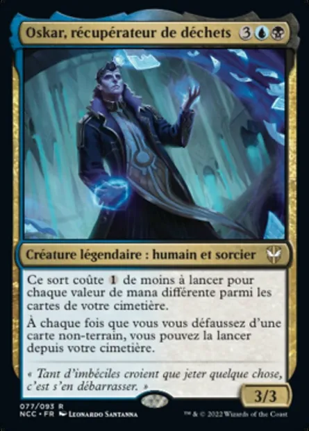 Oskar, récupérateur de déchets, carte Magic NCC 77 — extension New Capenna Commander