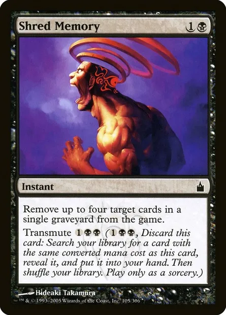 Shred Memory, Magic card RAV 105 — Ravnica: City of Guilds set