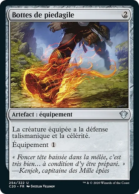 Bottes de piedagile, carte Magic C20 254 — extension Commander 2020