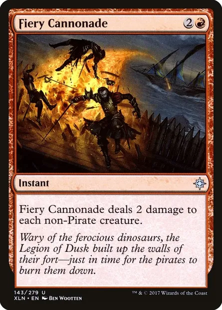 Fiery Cannonade, Magic card XLN 143 — Ixalan set