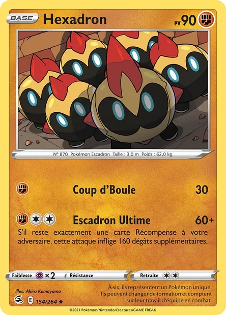 Hexadron, carte Pokémon FST 154 — extension Poing de Fusion