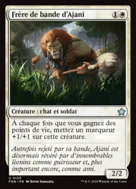 Frère de bande d'Ajani, carte Magic FDN 135 — extension Foundations