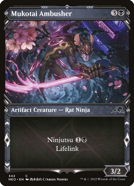 Mukotai Ambusher, Magic card NEO 342 — Kamigawa: Neon Dynasty set