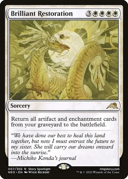 Brilliant Restoration, Magic card NEO 7 — Kamigawa: Neon Dynasty set
