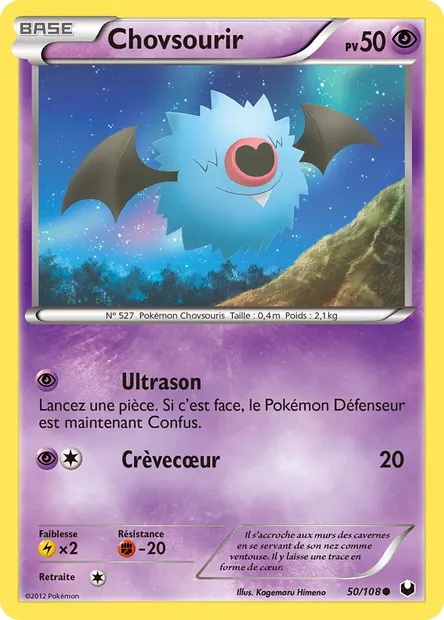 Chovsourir, carte Pokémon DEX 50 — extension Explorateurs Obscurs