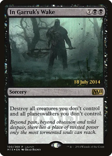 Dans le sillage de Garruk, carte Magic PM15 100 — extension Magic 2015 Promos