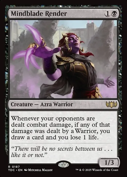 Mindblade Render, Magic card TDC 187 — Tarkir: Dragonstorm Commander set