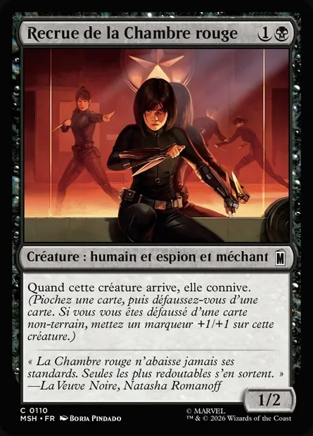Recrue de la Chambre rouge, carte Magic MSH 110 — extension Marvel Super Heroes