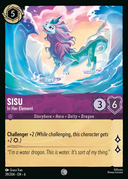 Sisu - In Her Element, Disney Lorcana card CH6-039 — Azurite Sea set