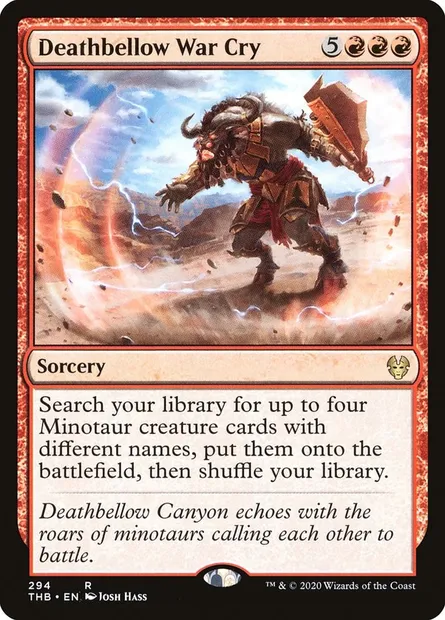 Deathbellow War Cry, Magic card THB 294 — Theros Beyond Death set