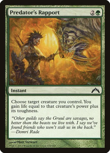 Predator's Rapport, Magic card GTC 129 — Gatecrash set