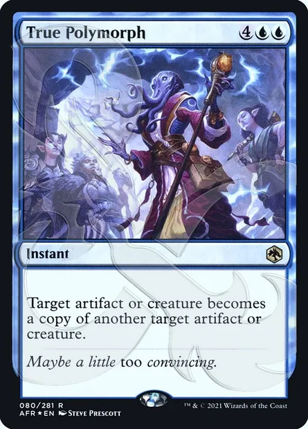 Métamorphose suprême, carte Magic PAFR 80a — extension Adventures in the Forgotten Realms Promos