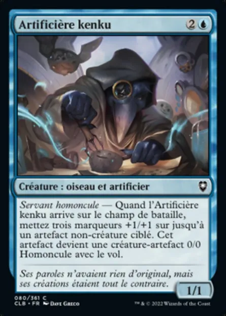 Artificière kenku, carte Magic CLB 80 — extension Commander Légendes : la bataille de la Porte de Baldur