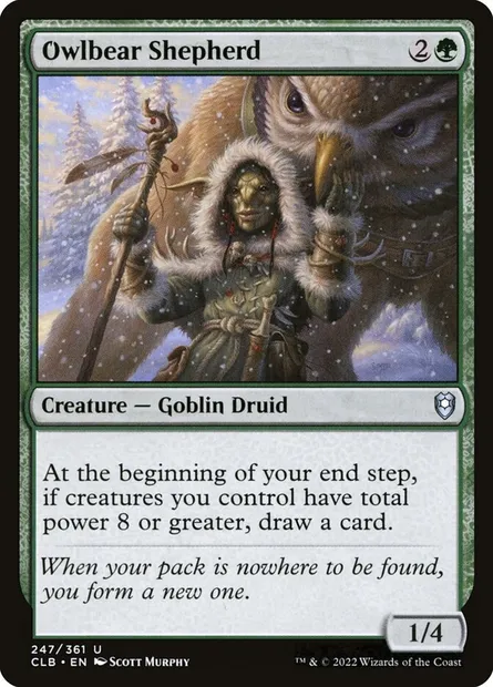 Owlbear Shepherd, Magic card CLB 247 — Commander Legends: Battle for Baldur's Gate set