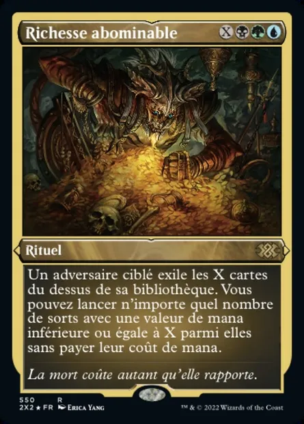 Richesse abominable, carte Magic 2X2 550 — extension Double Masters 2022