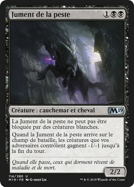 Jument de la peste, carte Magic M19 114 — extension Core Set 2019