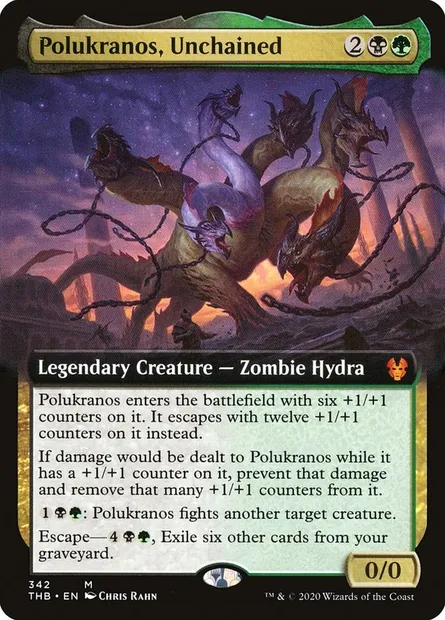 Polukranos, libéré, carte Magic THB 342 — extension Theros Beyond Death