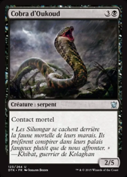 Cobra d'Oukoud, carte Magic DTK 123 — extension Les Dragons de Tarkir